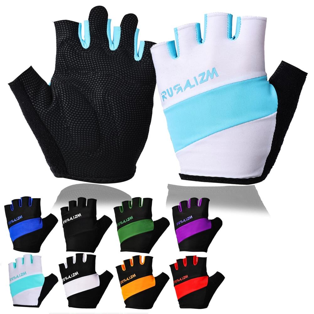 RURALIZM Half Finger Cycling Bike Gloves Shock Absorbing Foam Anti Slip Size S